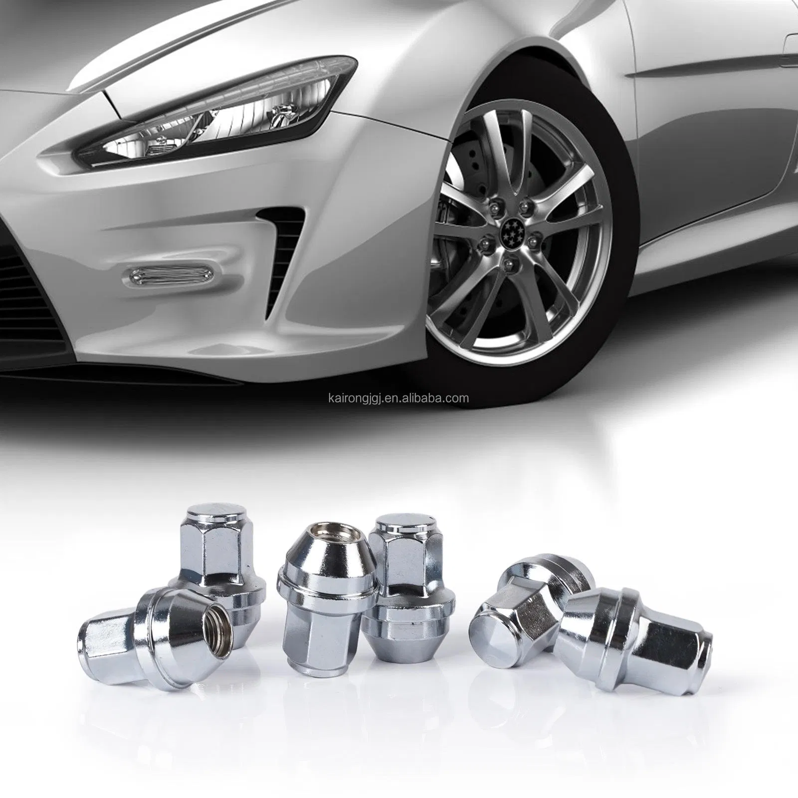 Premium Steel Lug Nuts with Titanium Finish for 12X1.5 Wheels