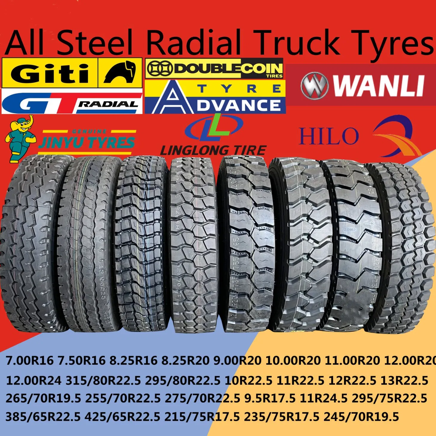 Chaoyang Roadone Doupro Annaite Forever Sailun TBR Truck OTR Tyre Tires 7.50r16 9.00r20 10.00r20 12.00r20 12.00r24 295/80r22.5 315/60r22.5 315/70r22.5 325/95r24