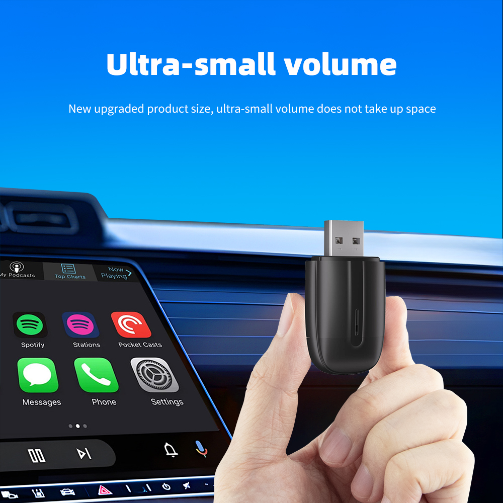 Автомобильный адаптер Plug and Play 2-в-1 для беспроводного CarPlay и Android, двусторонний