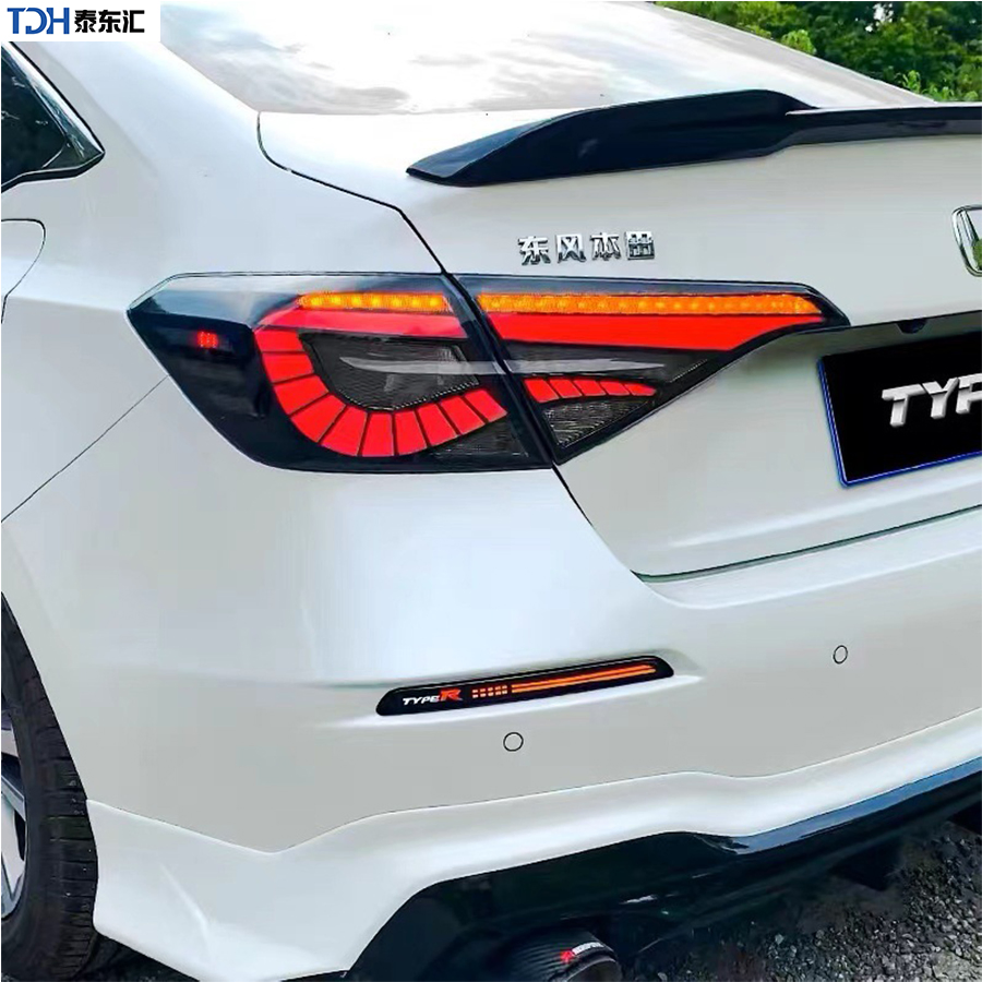 Car LED Taillight for Honda Civic 11th Dragon Scale Style Tail Light Rear Lamp Dynamic 2021-2022
