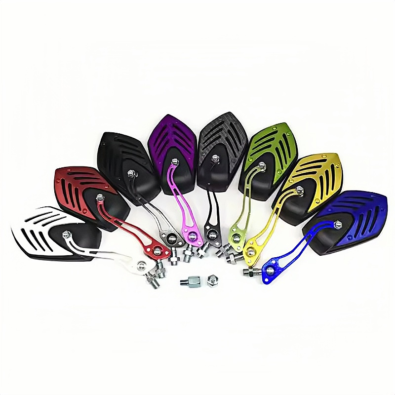 Motorcycle Rearview Mirror, Refit Aluminum Alloy Pole Motorcycle Rear Mirror, Side View
