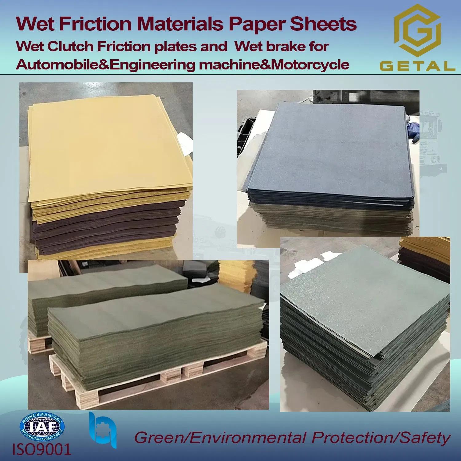 Torque Converters Clutch Plates Wet Paper Based Friction Materials Sheets