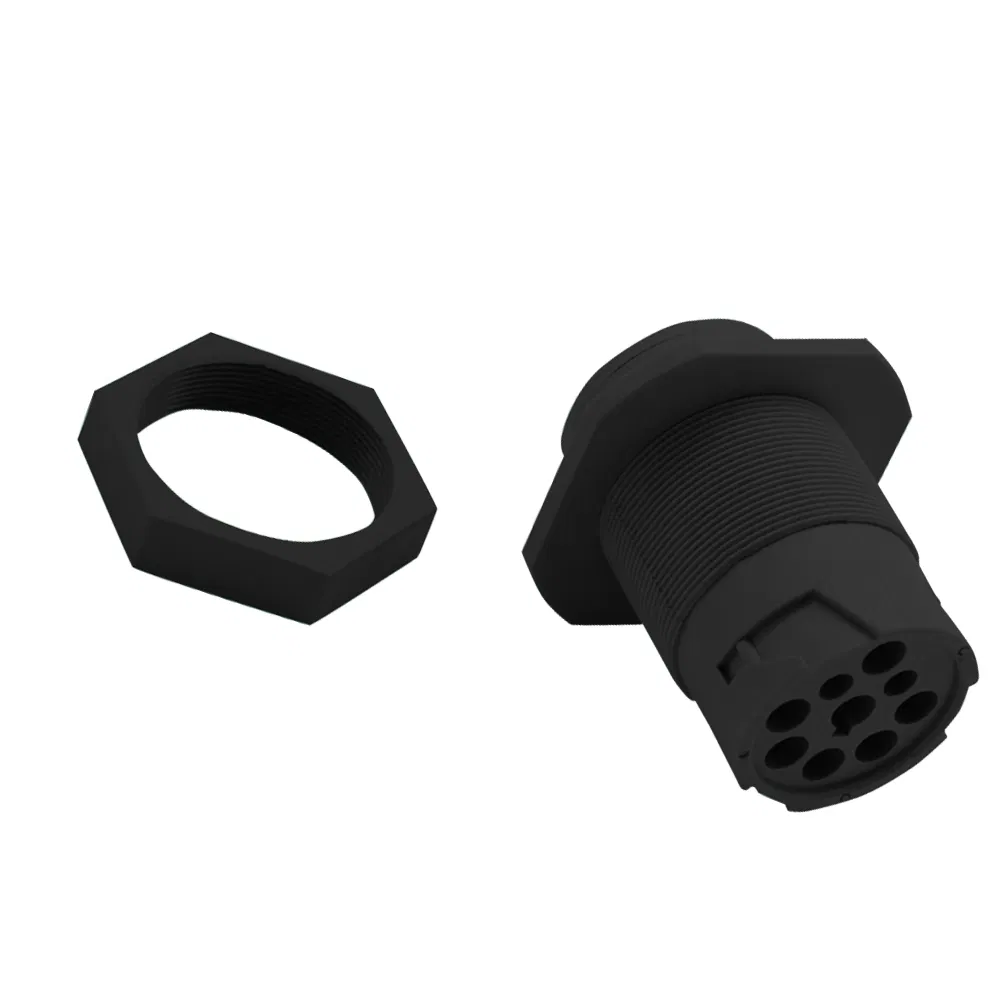 Разъём J1939 9pin Male-Female с резьбовой гайкой