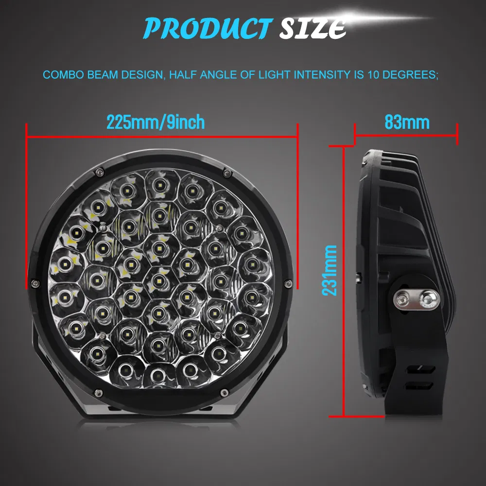 Круглый внедорожный светодиодный прожектор 9 дюймов, 160W
