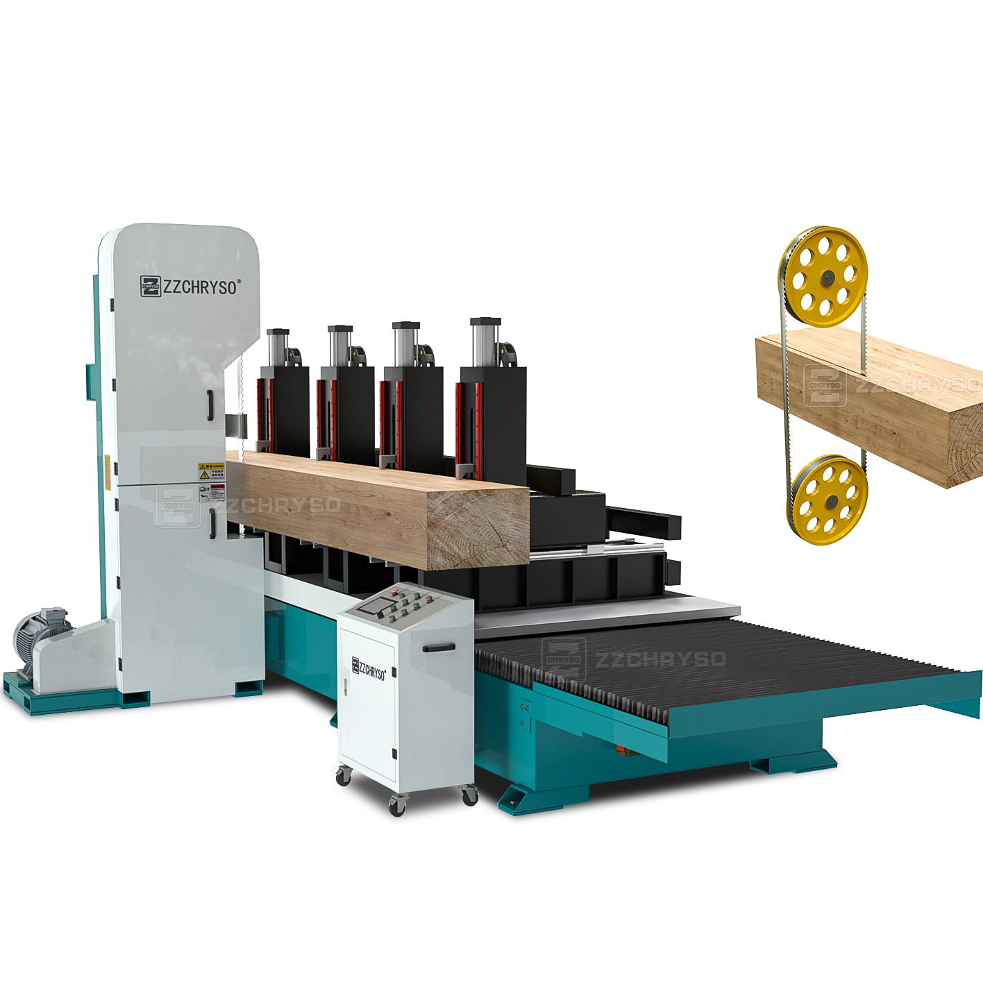 Высокоэффективная автоматическая вертикальная ленточная пила CNC для резки стали