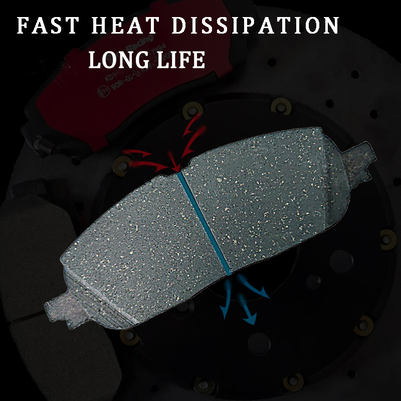 Factory Sell Rear No Dust Soft Ceramic Chinese Red Brake Pads for Hyundai/Toyota/BMW/Chery/Geely/Byd/KIA