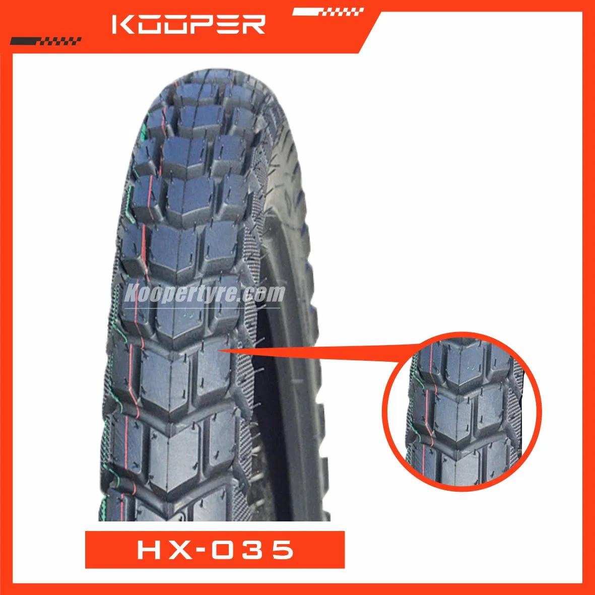 Шина мотоциклетная KOOPER 3.00-18, 8PR