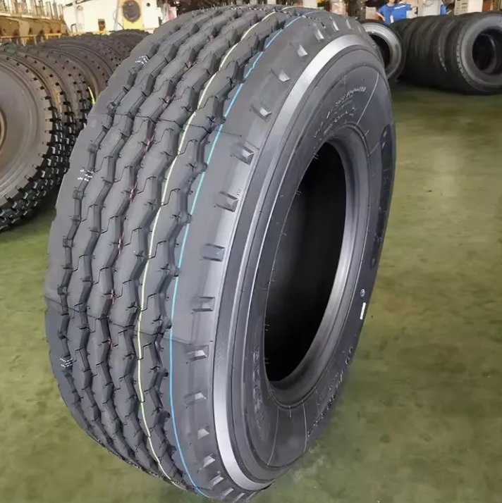All-Weather All-Position Truck Tire with Mixed Tread Pattern, Designed to Handle Various Weather and Road Conditions.