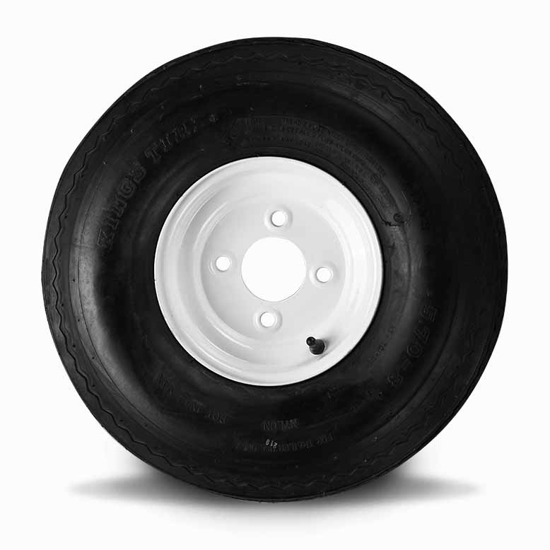 5.7-8 Complete Assembly Trailer Wheel and Tire for Agriculture Cultivator Cattle Log Splitter