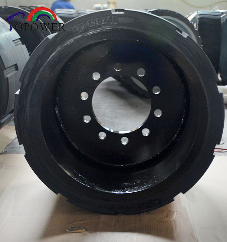 24X10X19 Press on Solid Tyre Industrial Rubber Wheel Tire for Milling Machine