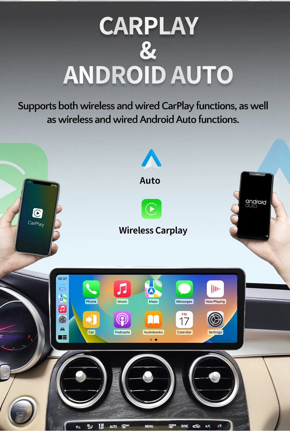 Портативный экран CarPlay для Mercedes-Benz A/CLA/GLA