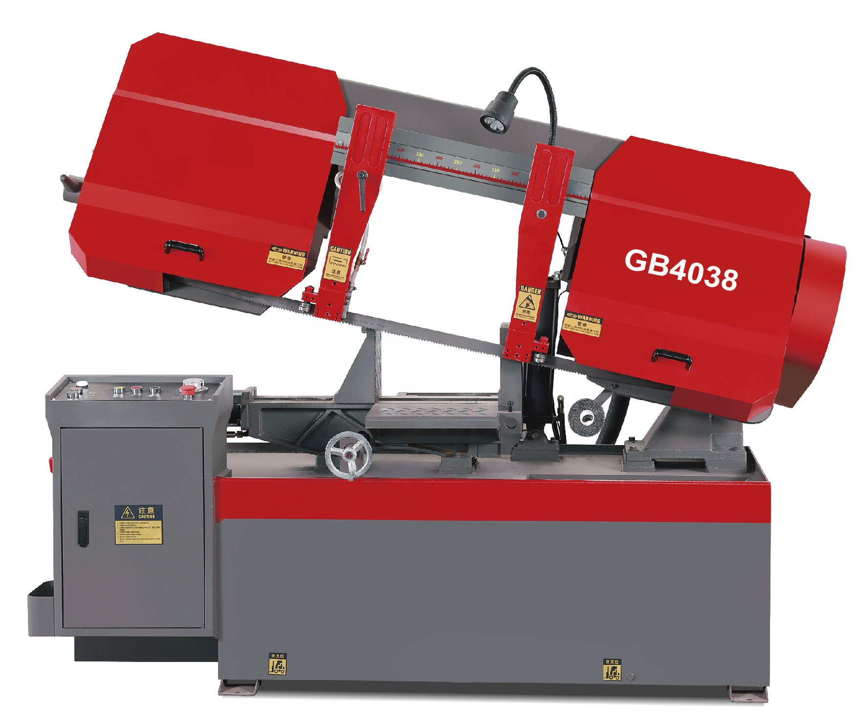 Горизонтальная ленточная пила GB-4038 с гидравлическим зажимом
