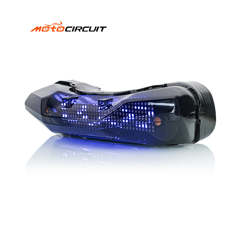 Pattern Light Flowing Brake Motorcycle Tail Light with Key Control Rear Lamp