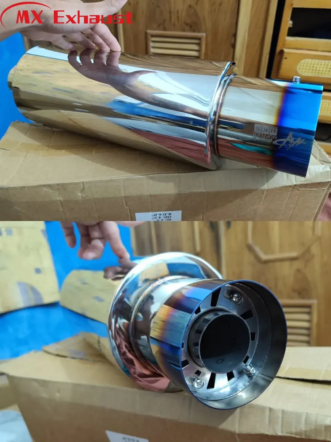 Наконечник глушителя SS201 зеркальная полировка 4''/5''