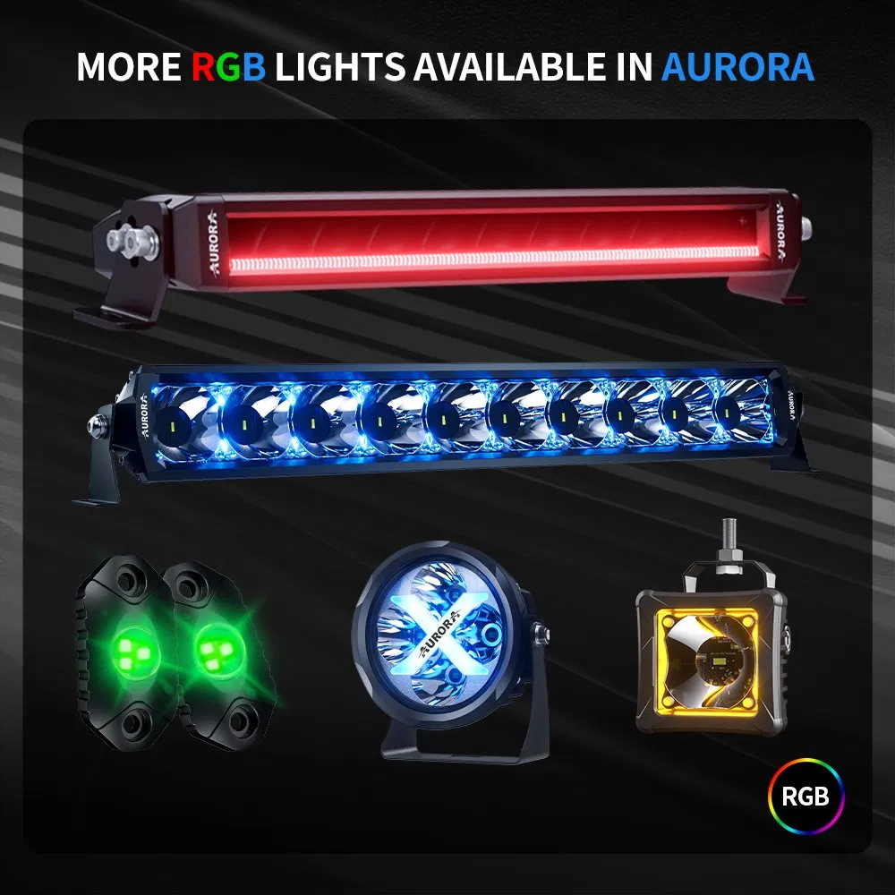 Aurora Evolve Offroad LED Offroad Light Bar Colorful RGB LED Bar Light for UTV ATV Jeep