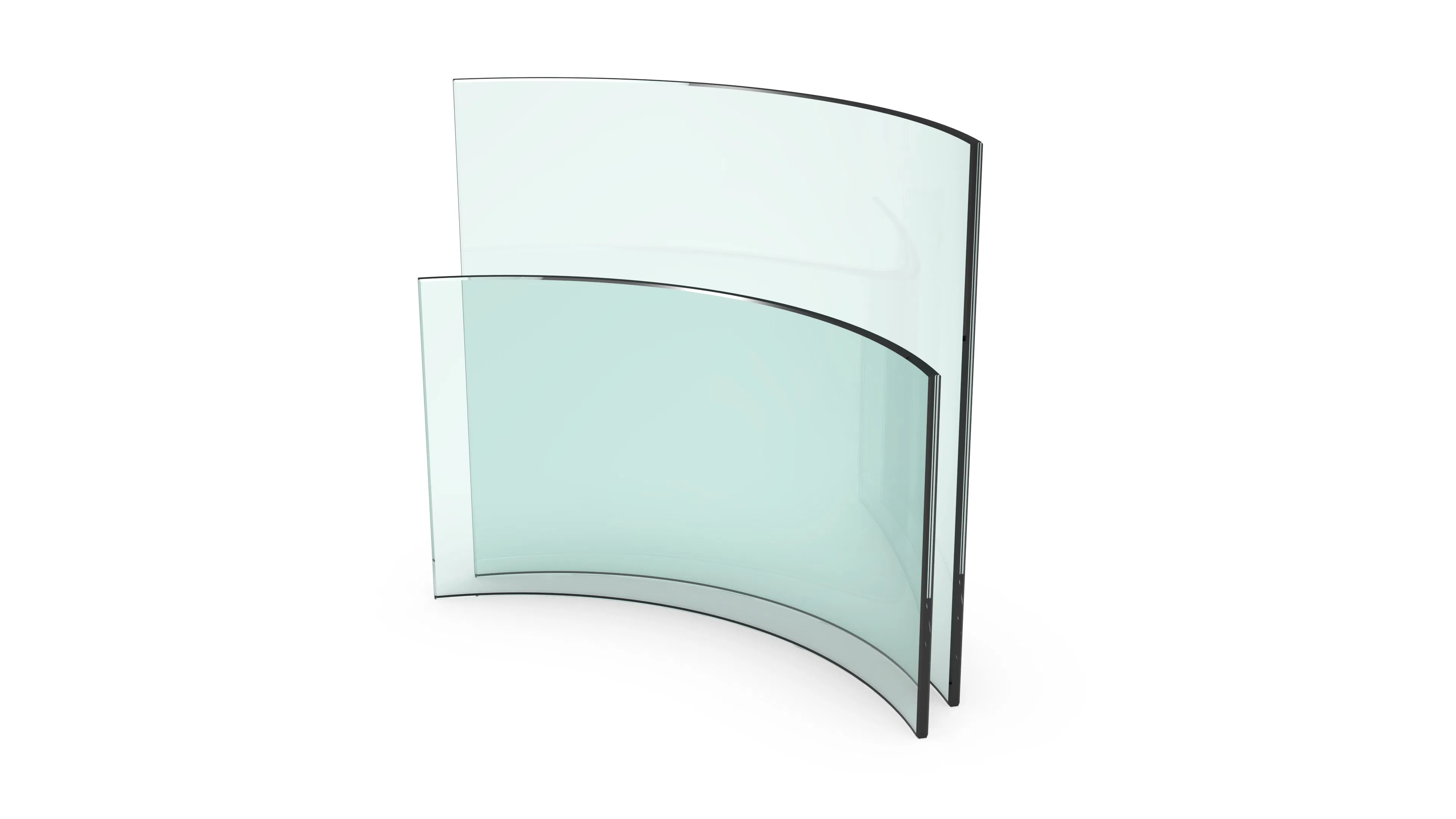 Clear Hard Minor Radius Curved Tempered Glass for Stove