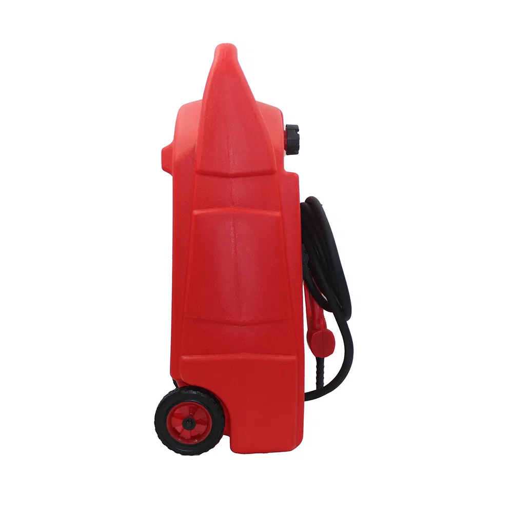 57-liter Wheeled Fuel tank with Pump for diesel and Transportation Equipment, Portable Plastic Fuel Container