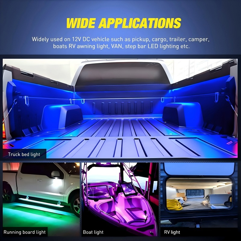 Комплект RGB подсветки кузова пикапа с пультом и приложением