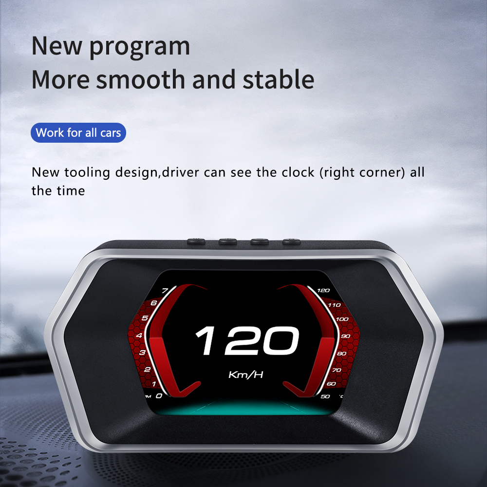 Автомобильный диагностический сканер OBD2 P17 с GPS и HUD-дисплеем