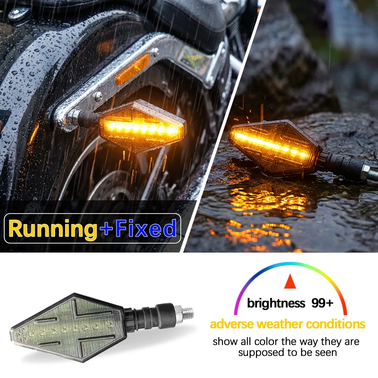 Универсальный светодиодный поворотник для мотоцикла