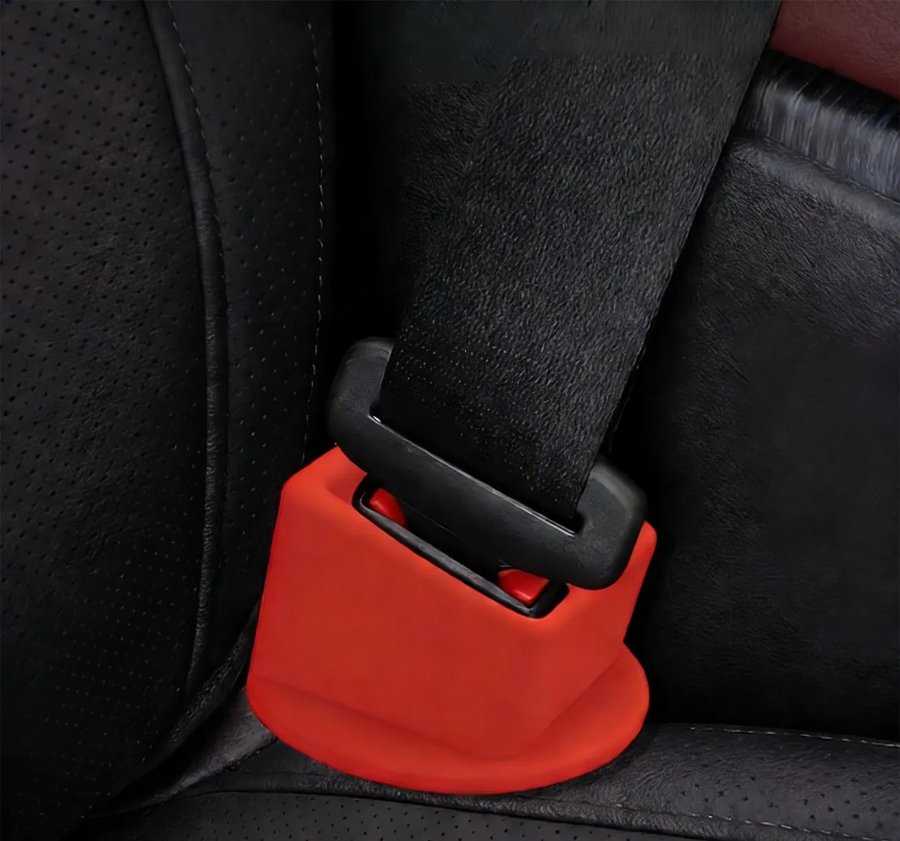 Silicone Seat Belt Buckle Booster, Friendly to Kids, OEM Safety Belt Guard, Car Accessories