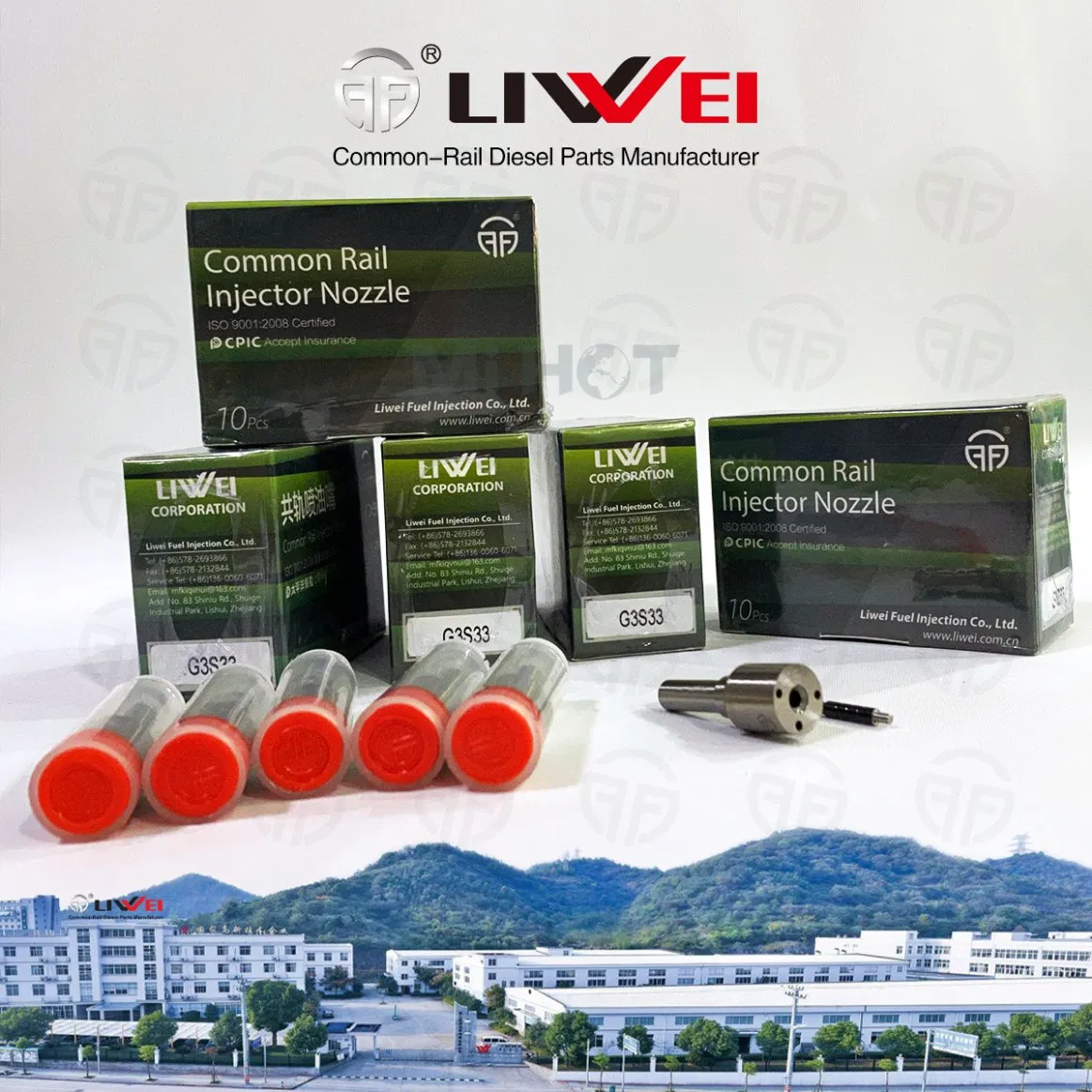 Liwei Oil Diesel Nozzle G3s33 Car Accessories Toyota Vigo 2.5 Vnt 2kd 295050-046# / 081# /020 Denso Injection Toyota Hilux Hiace