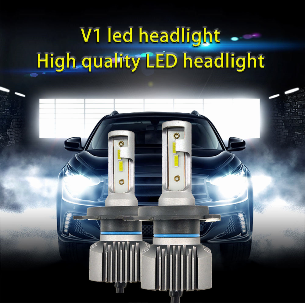 Car Accessories Front LED Lights H7 Luces Focos V1 9005 H11 LED Headlight Bulb