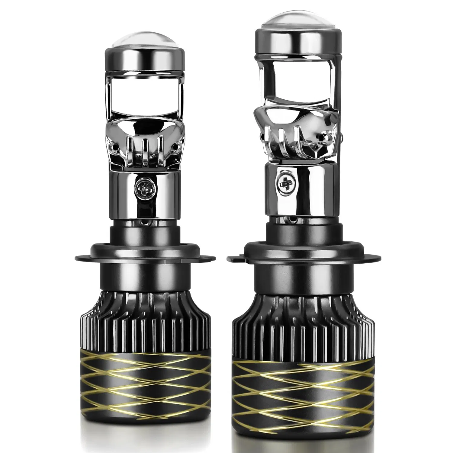 N9 2PCS H7 Car Headlamp Mini Lens High, Brightness LED Headlight IP67 Waterproof Automotive Front Light