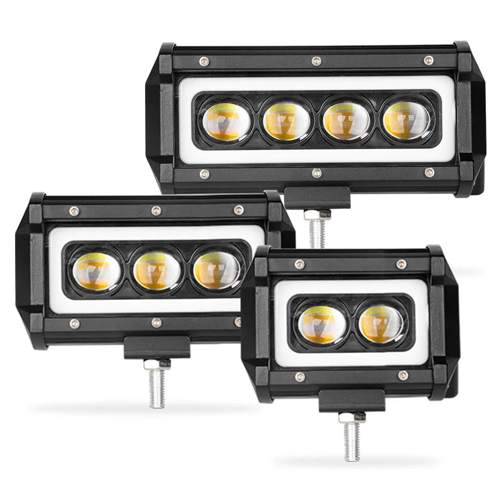 Bkr 4X4 Tractor Truck Boat 4WD All Terrain Vehicle Ultra Slim 6D Optical Lens Long Range Beam Single Row Combo Auto LED Light Bar