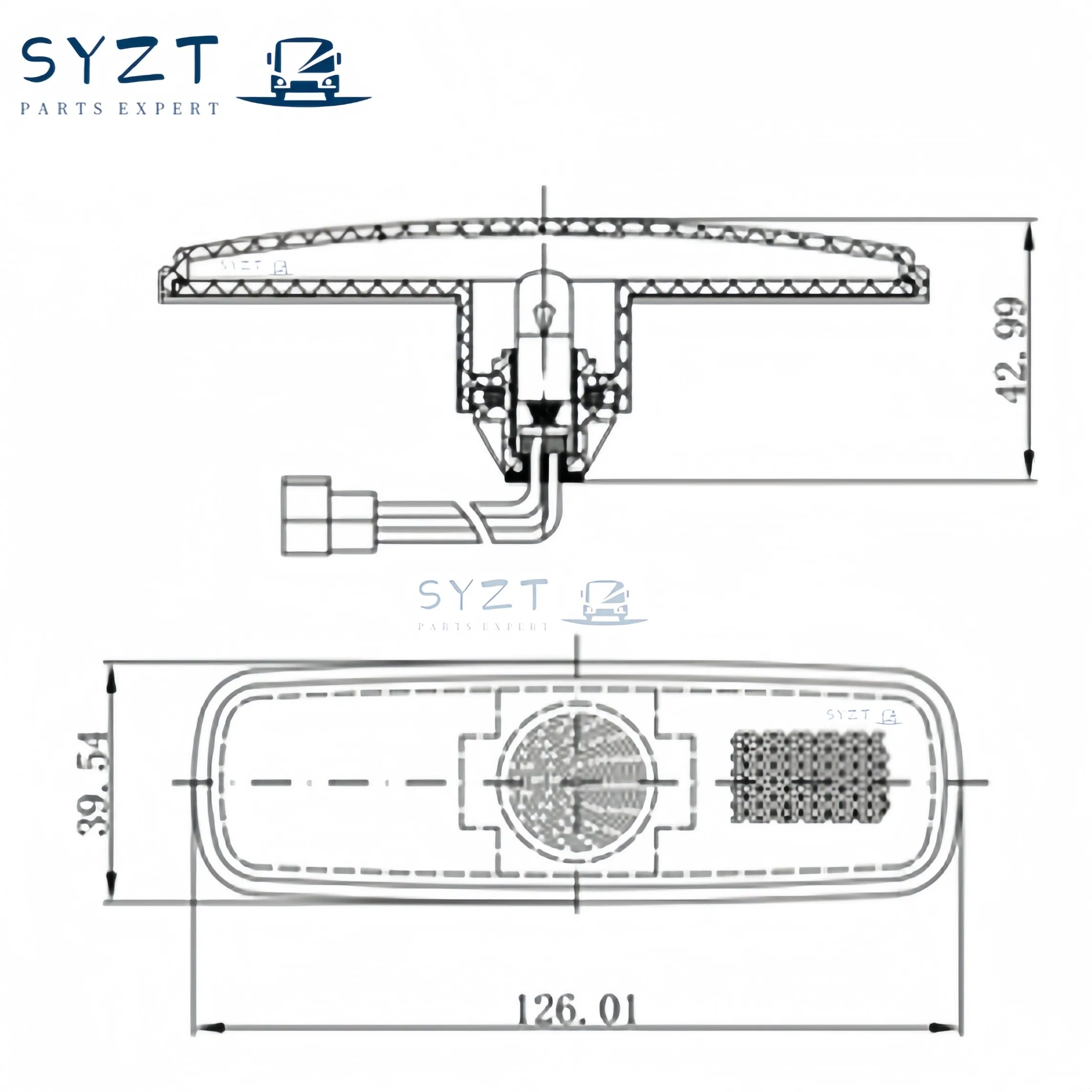 Боковые габаритные огни для автобусов SYZT SK126*40
