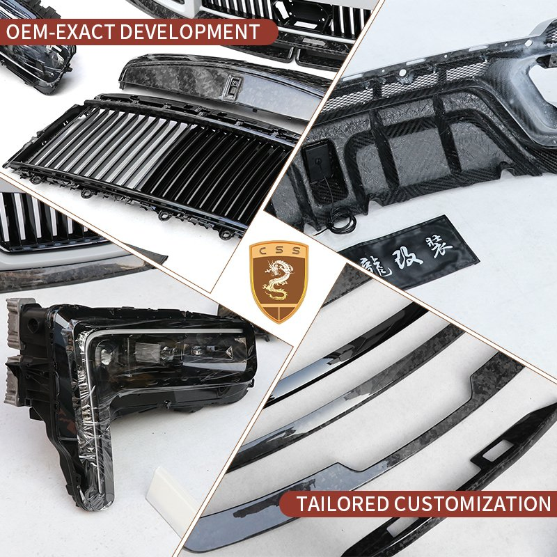 New Arrival Upgrade to Msy Old to New Style Dry Carbon Fiber Body Kit for Rolls Royce Cullinan Headlights Rear Bumper Grille