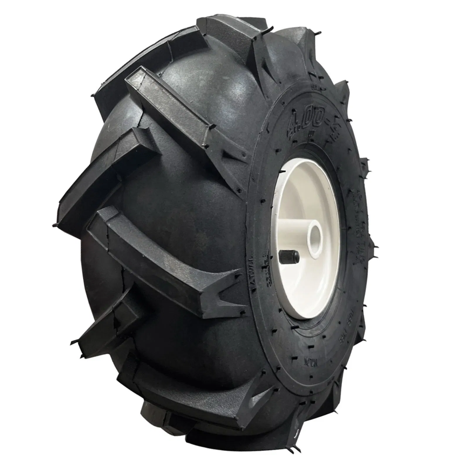11-Inch 4.00-4 Tiller Tire and Rim Cultivator Agriculture Mini Tiller Replacement Wheel and Tire Pneumatic Wheel