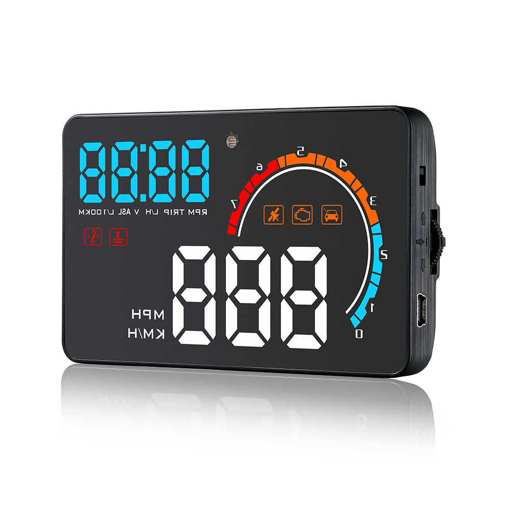 Автомобильный HUD-дисплей OBD2 с GPS, 3,5 дюйма, светодиодный