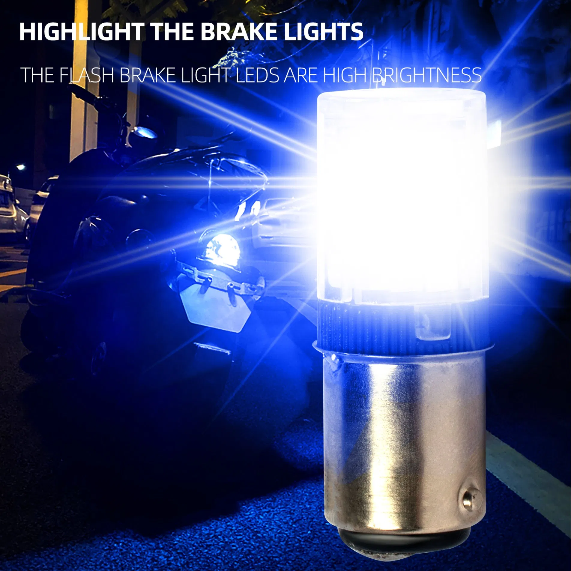 Трехцветные светодиодные лампы 1157 2835 12В для авто