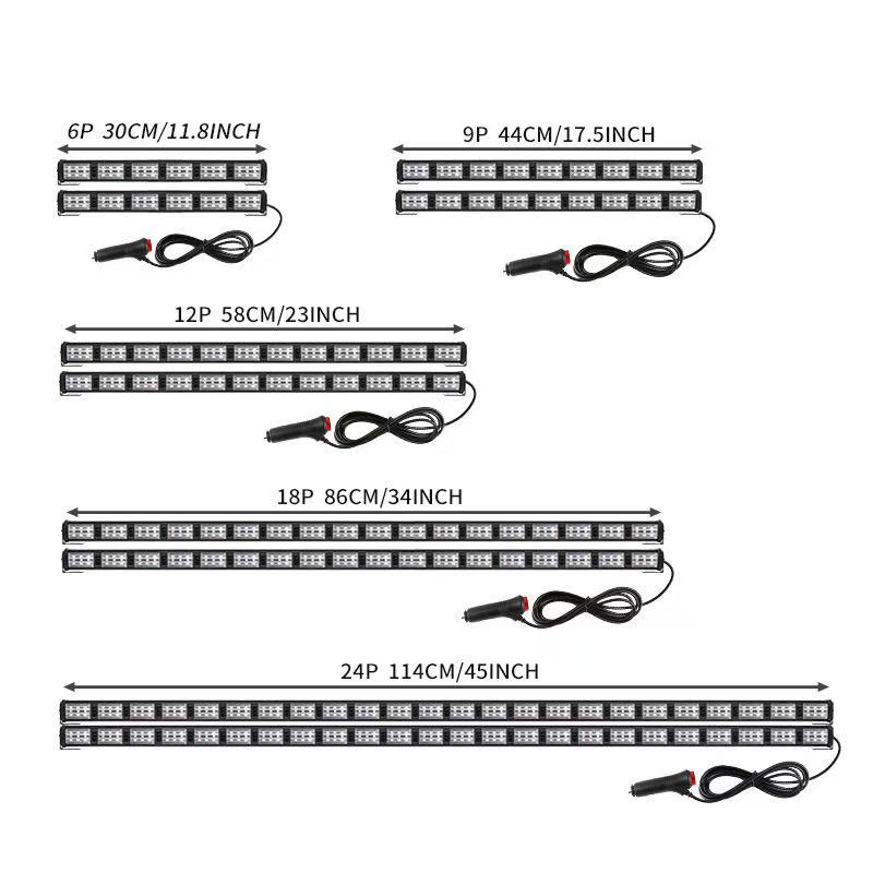 Multifunctional Bar Light 2 In1 APP RGB Changing LED Warning Strobe Light