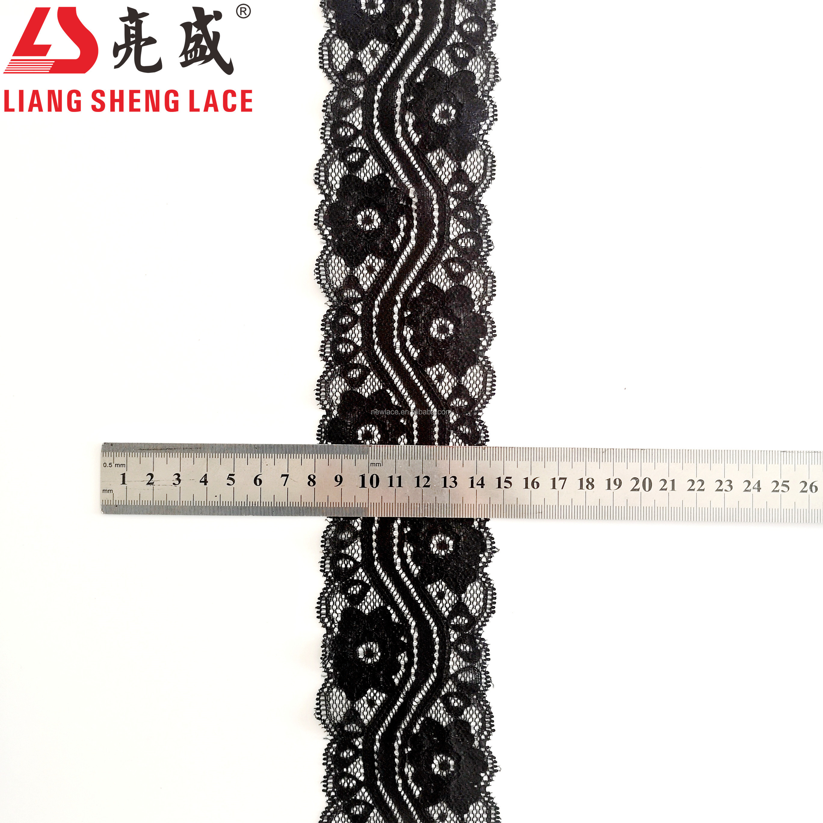 6.8 cm Elastic Stretch Flower Narrow Lace Trim