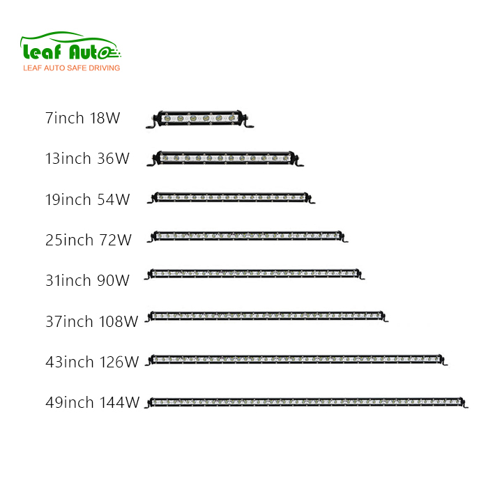 Сверхтонкая светодиодная световая балка 7-50 дюймов