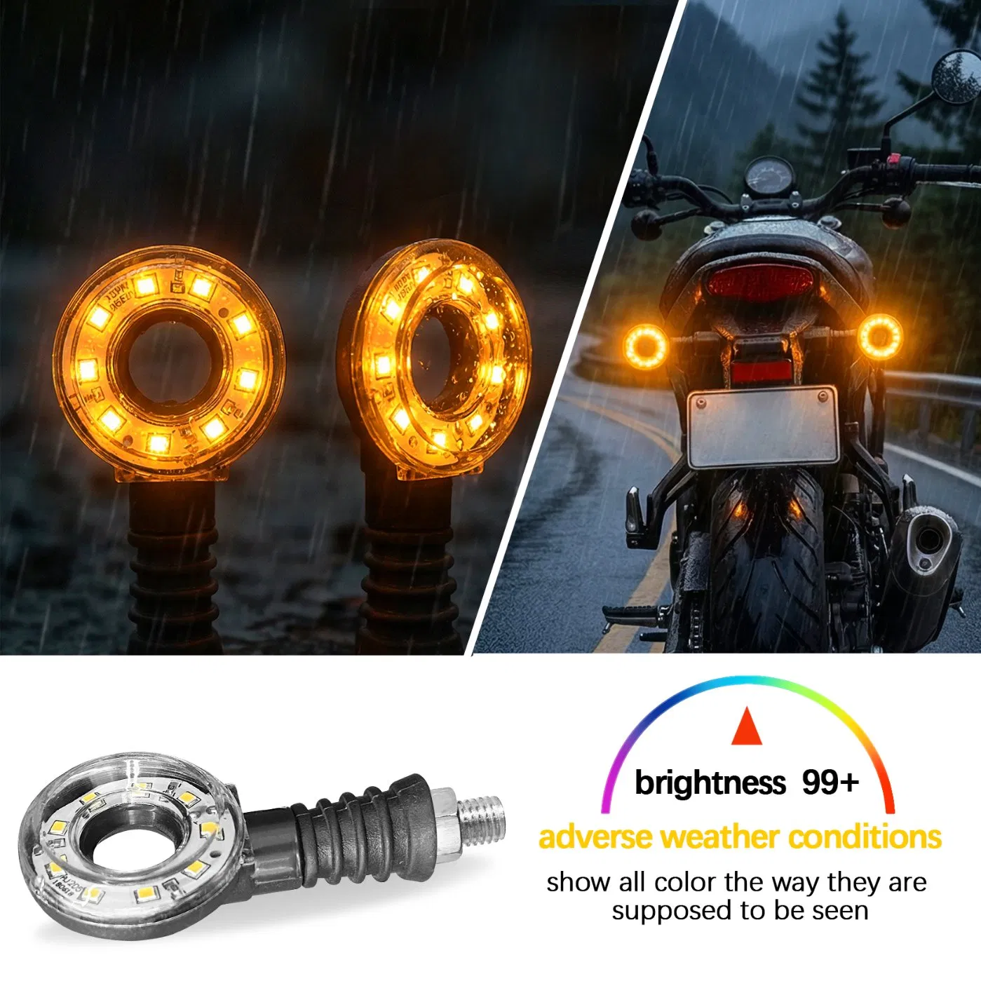 Универсальный светодиодный поворотник для мотоцикла