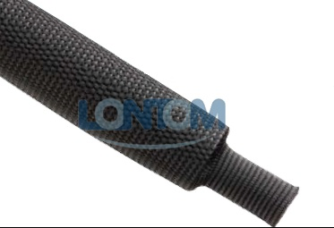 High Flexibility Heat Shrink Fabric Woven Sleeve 2: 1, Black, -45°C~+125°C