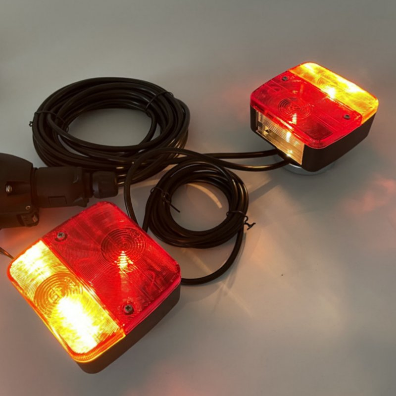 12V IP68 Waterproof LED Trailer Light Kit 10m Cable Tail Lights Trailer RV Truck Van Warning Lights with 7 Way Plug