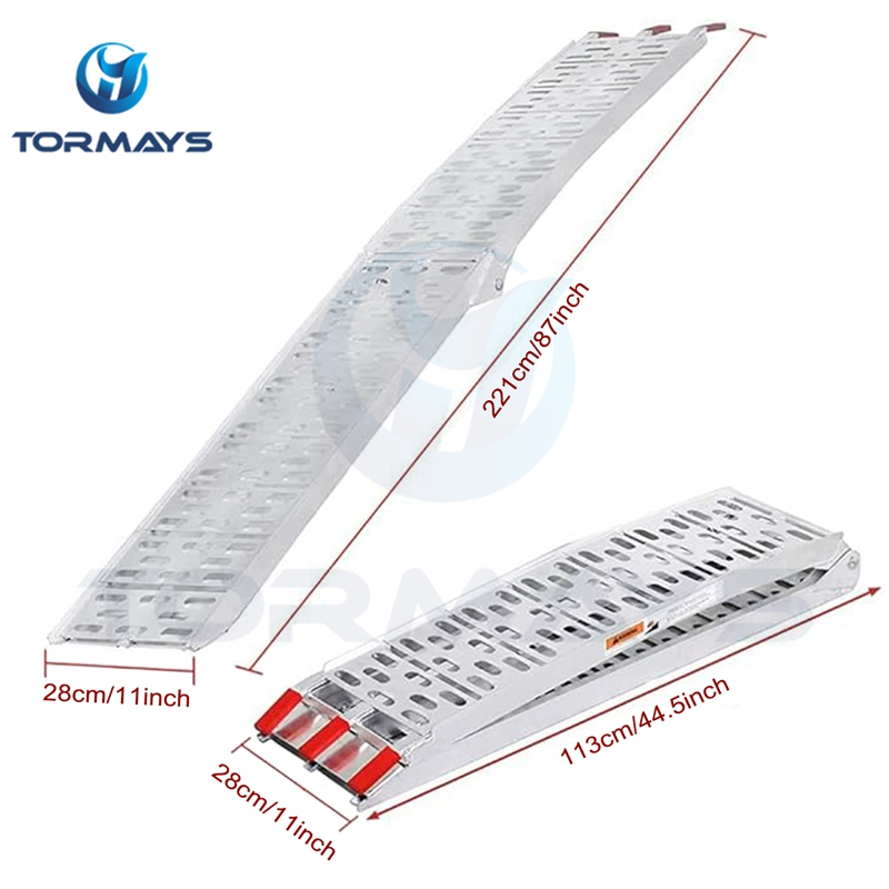 Aluminum Loading Ramp for Loading Motorcycles with Easy Rubber Handle