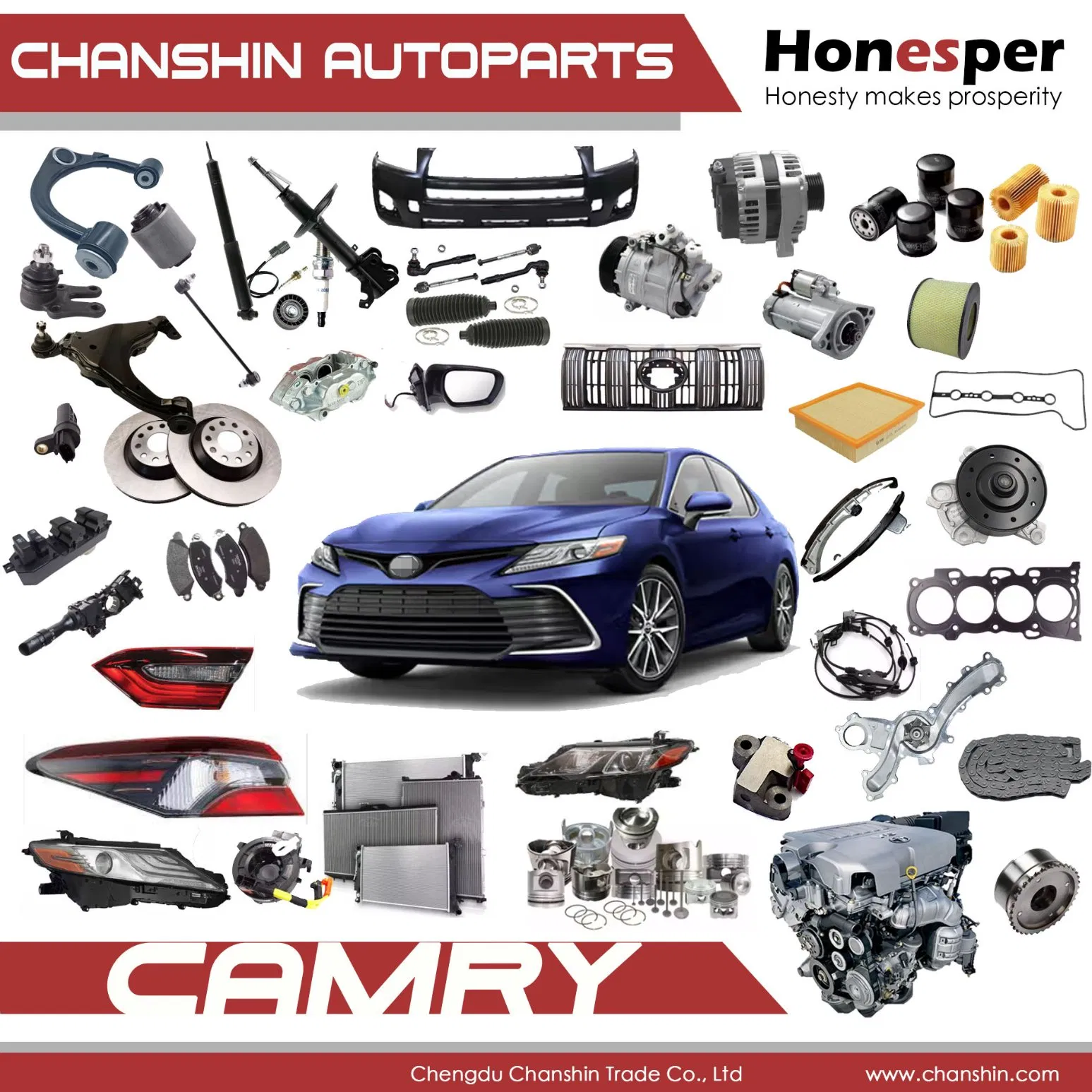 Wholesale Auto Parts Car Accessories Suspension Parts Engine Parts Body Parts Car Spare Parts for Toyota Camry 2019- Asv7#