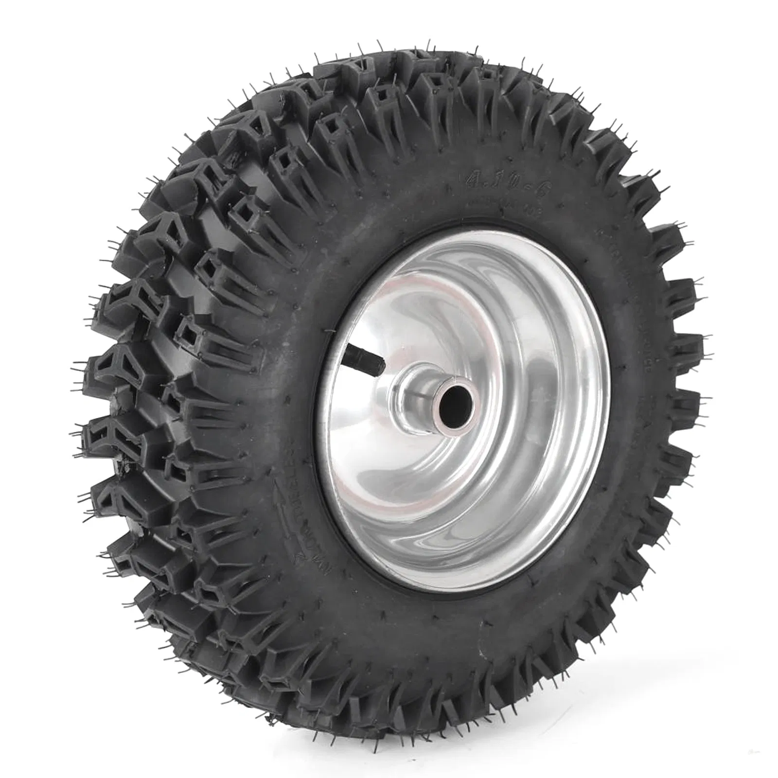 4.10-6 Tubeless Tires and Wheels, Snow Plow Implement Thrower Tyre, Snow Blower Tires with Wheel Rims