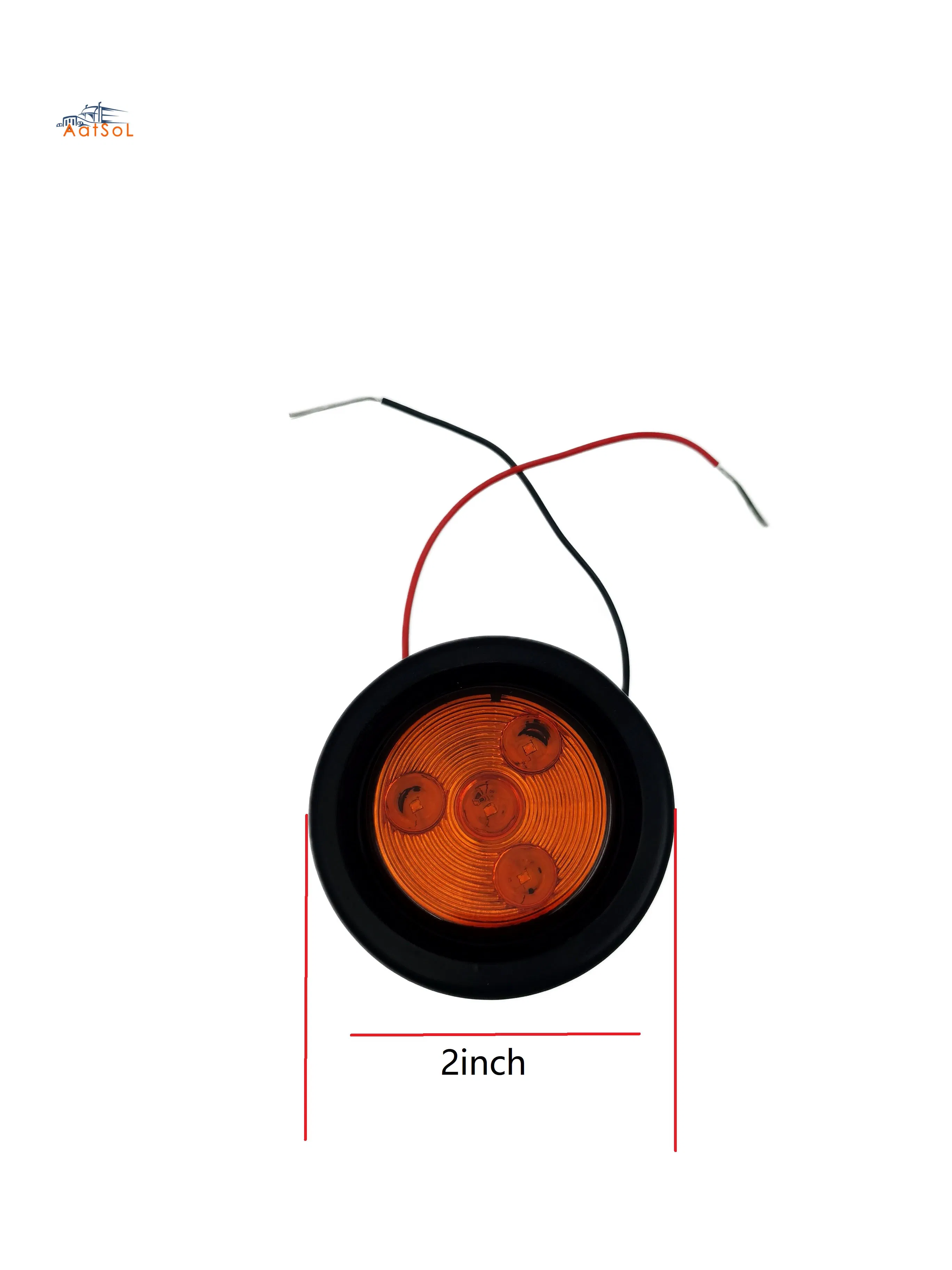 Круглый светодиодный габаритный фонарь 2 дюйма, 10-30В