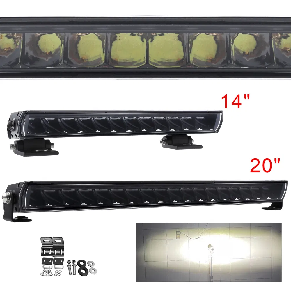 Diamond LED Slim Light Bar Series Available for 14inch and 20inch Power at 60W and 90W Approved by ECE R112