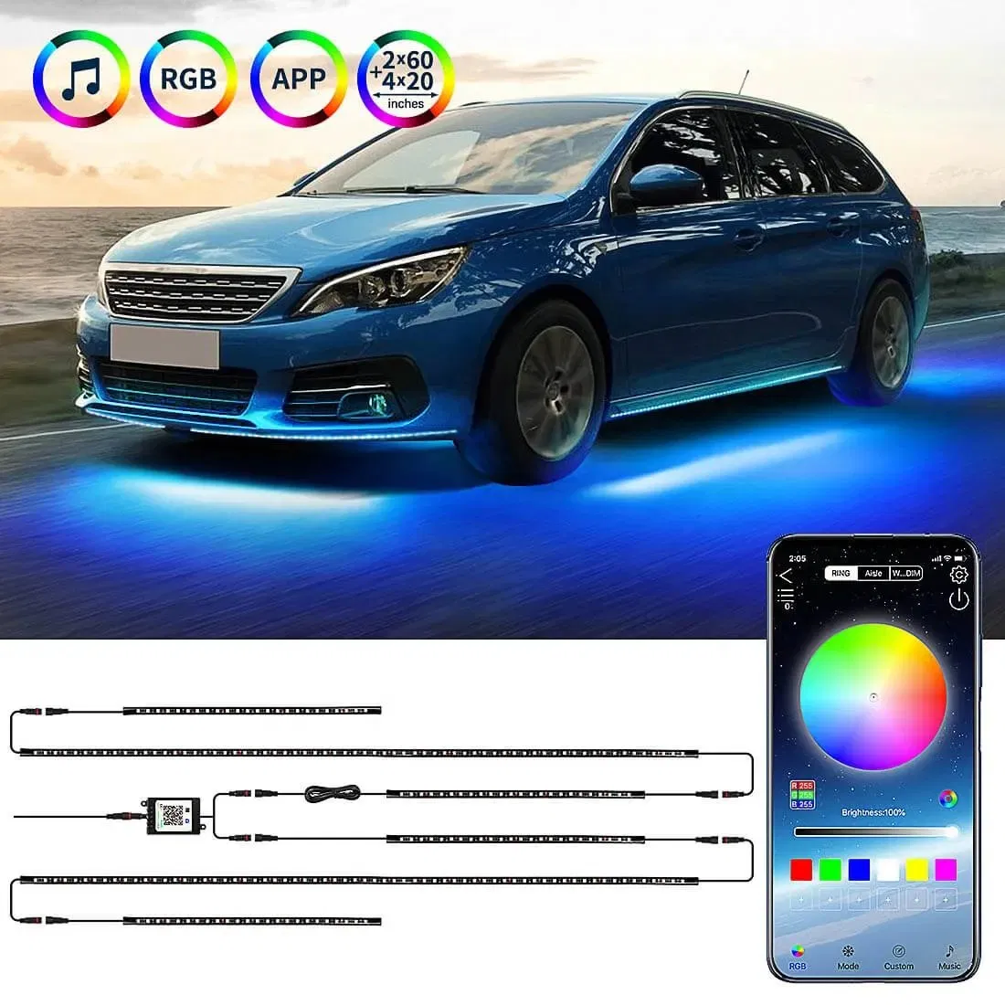 Chassis Neon Strip Factory RGB Ambient Lighting OEM