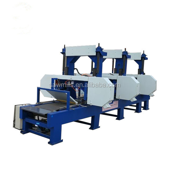 Automatic Horizontal 5-Head Resaw Multi-Blade Portable Band Sawmill Wood Cutting Machine