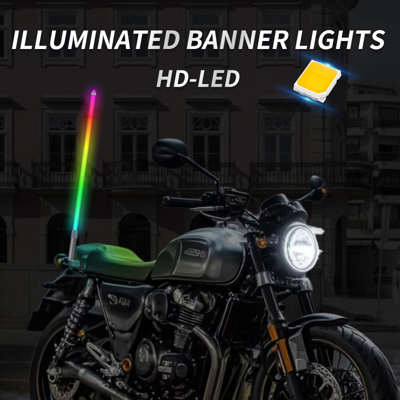 1.75 Inch LED Whip Antenna Flag Light Car Antenna Flag Pole Light