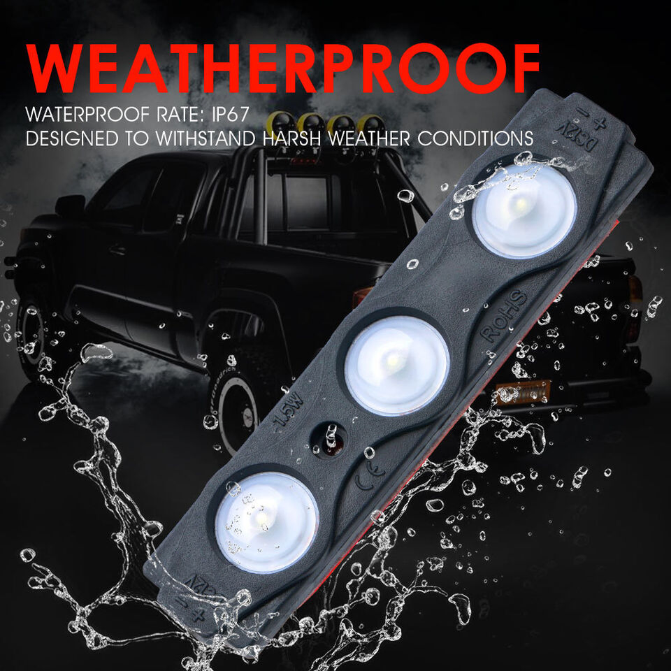 Комплект светодиодной подсветки днища White LED Rock Light Kit, 8 ламп