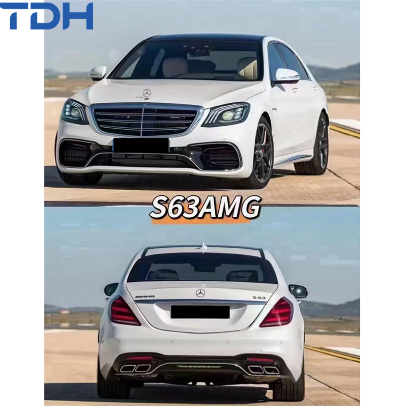 Full Body Kit for 2019+ Mercedes Benz S Class W222 Modified to S63 Amg Body Kit with Headlight Taillight